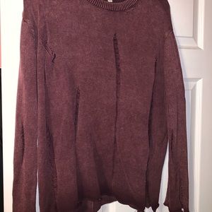 Distressed oversized sweater